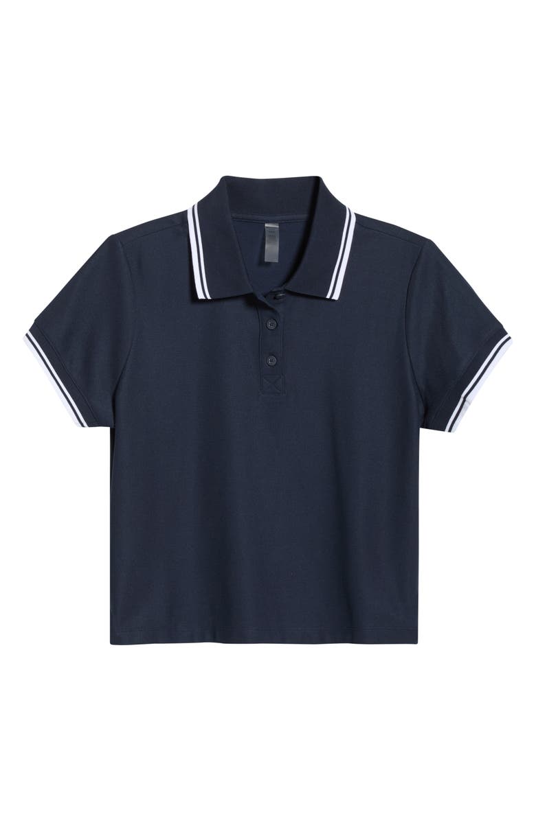 Beyond Yoga Country Club Polo Top, Alternate, color, Nocturnal Navy