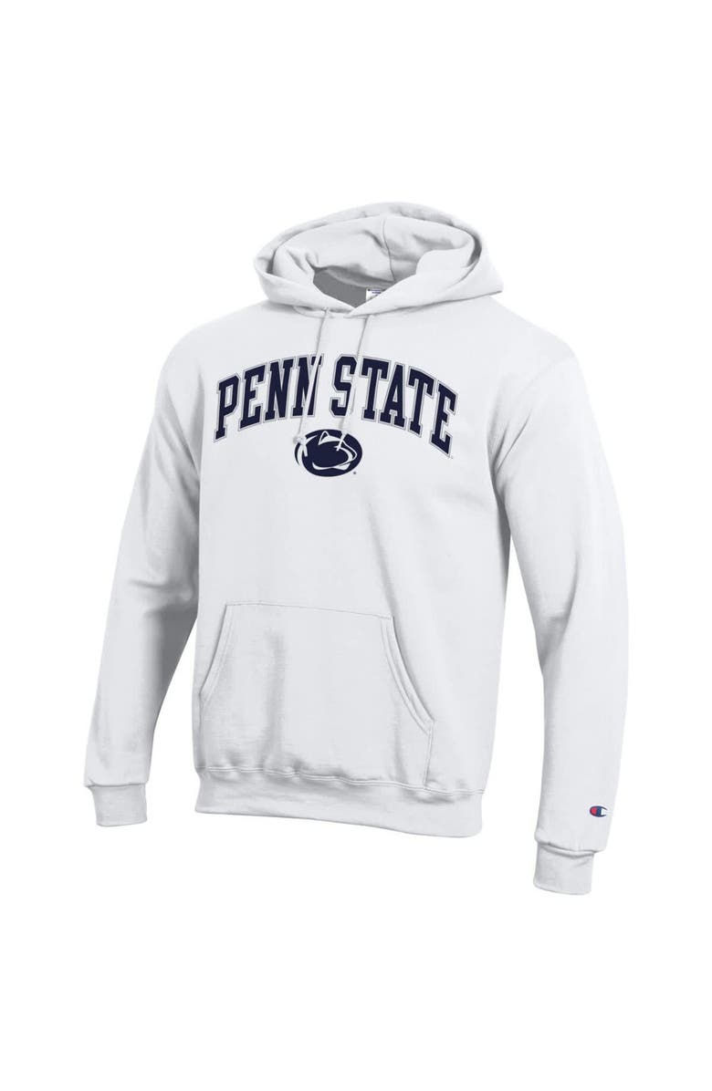 Champion Men's Champion White Penn State Nittany Lions Arched Logo Fleece Pullover Hoodie, Alternate, color, White