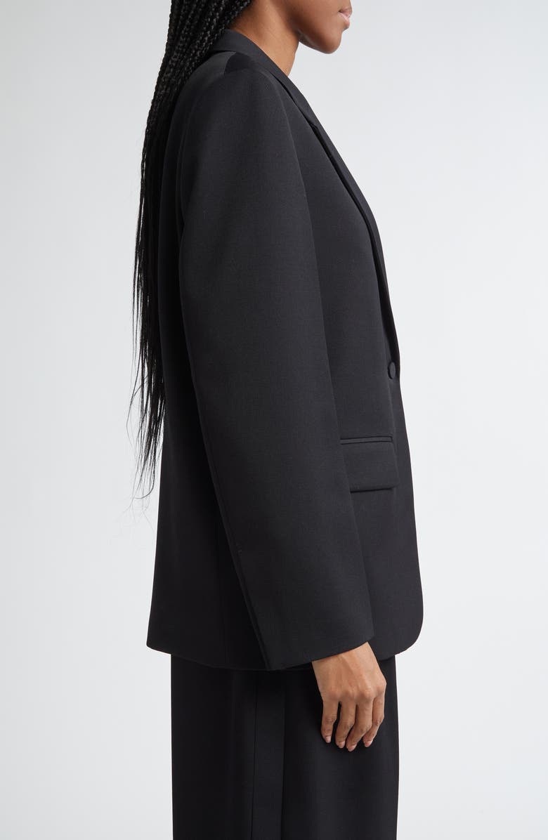 Jil Sander Boxy Tailored Wool Jacket, Alternate, color, Black
