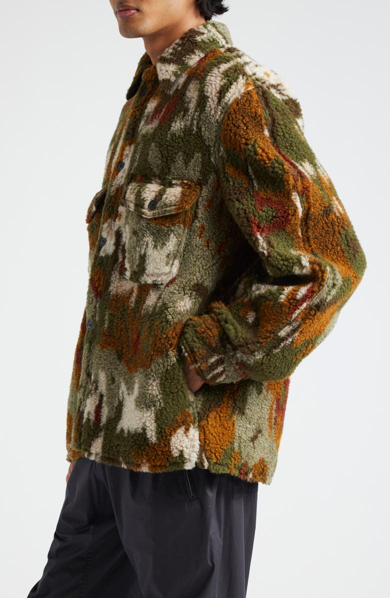 Isabel Marant Kervon Camo Fleece Jacket, Alternate, color, 