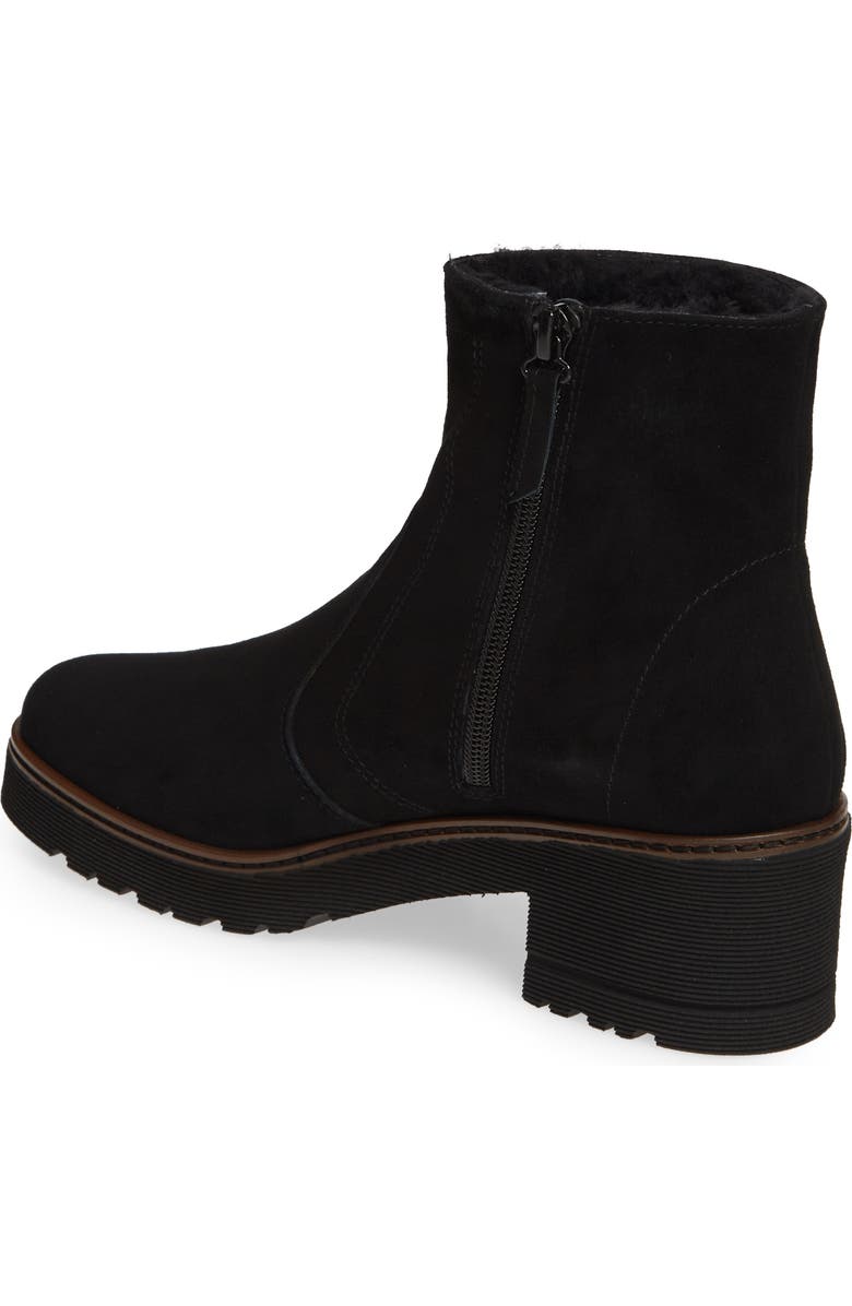 Pas de Rouge Rolet Zip Bootie with Genuine Shearling Lining, Alternate, color,