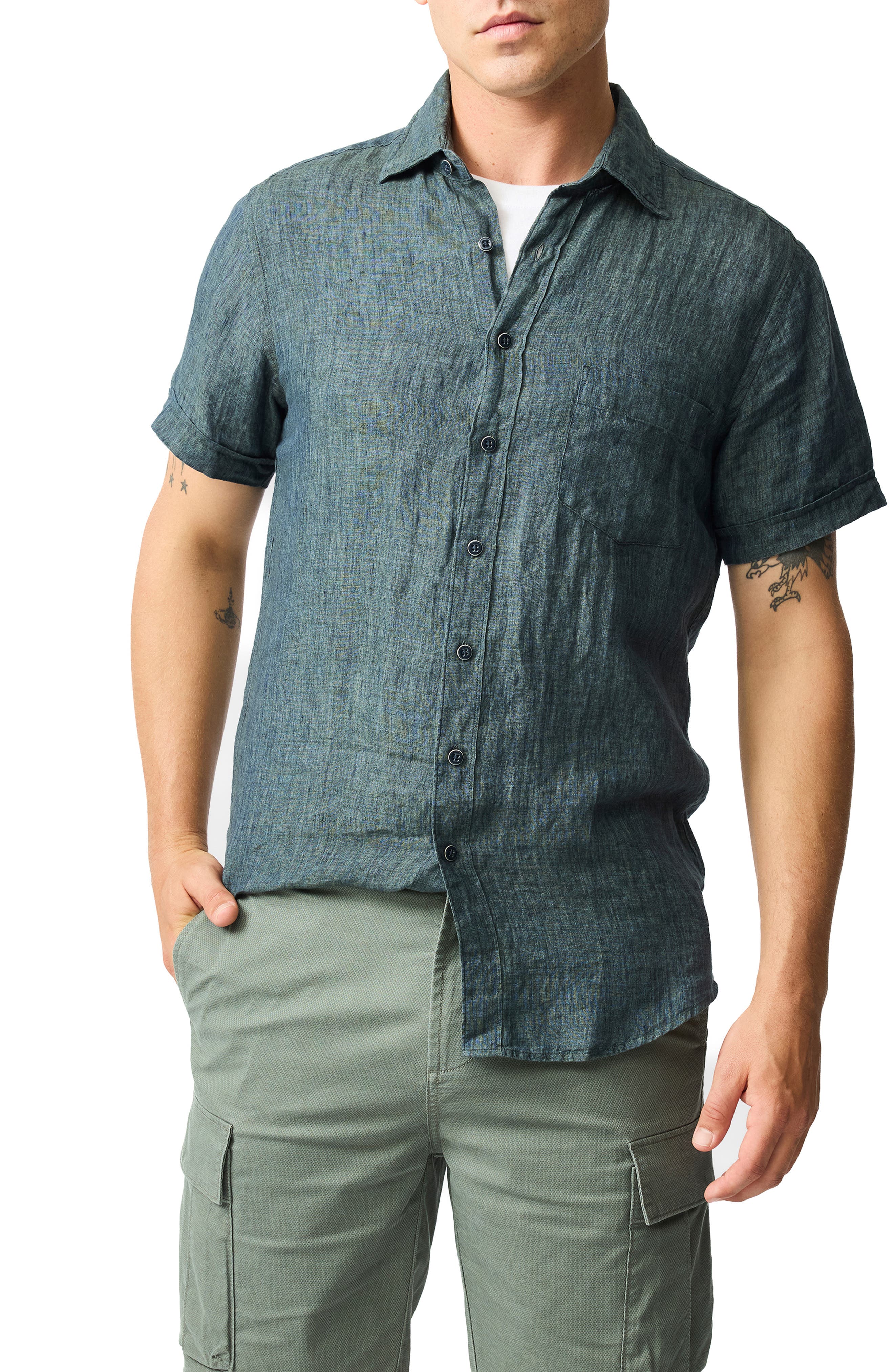 boutique dress shirts men palm beach Rodd Gunn Men's Palm Beach Short Sleeve Slim Fit Shirt