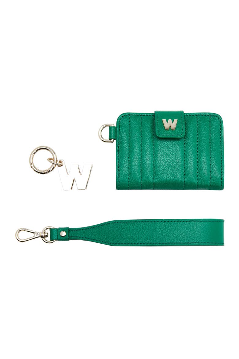 Mimi Credit Card Holder with Wristlet, Alternate, color, Forest Green