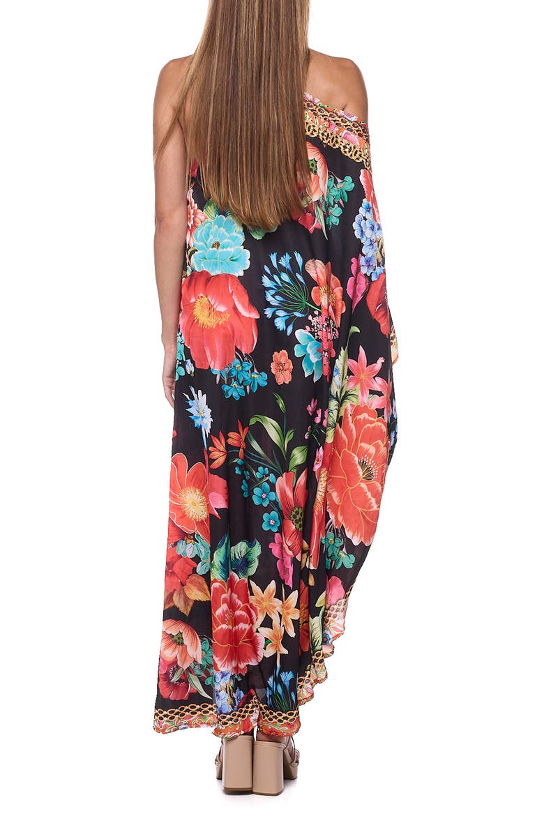 One-Shoulder Cover-Up Dress, Alternate, color, BLACK