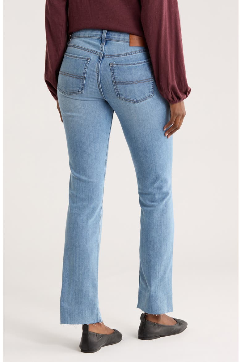 Sweet Raw Hem Mid Rise Straight Leg Jeans, Alternate, color, LONE WOLF CUT