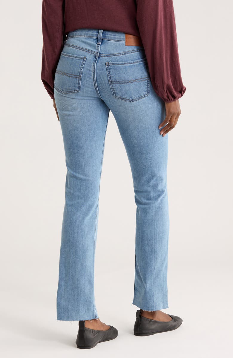 Lucky Brand Sweet Raw Hem Mid Rise Straight Leg Jeans, Alternate, color, Lone Wolf Cut