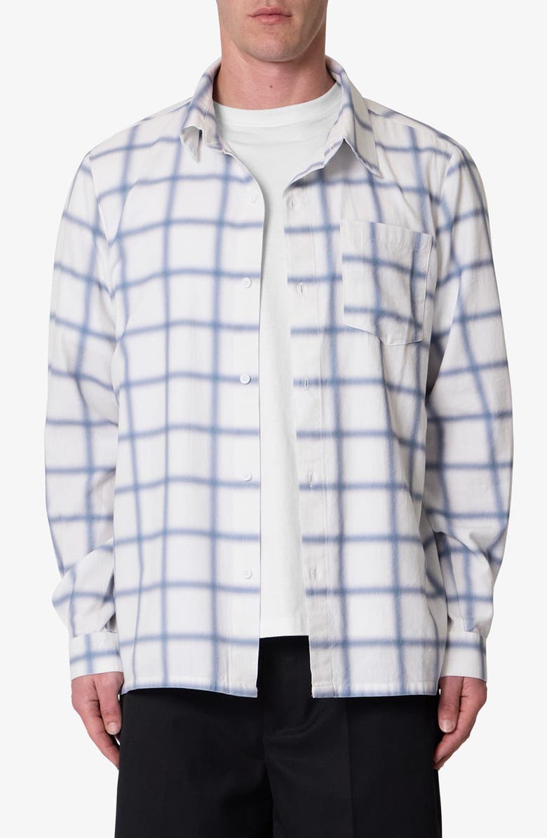 mnml Check Flannel Button-Up Shirt, Main, color, 