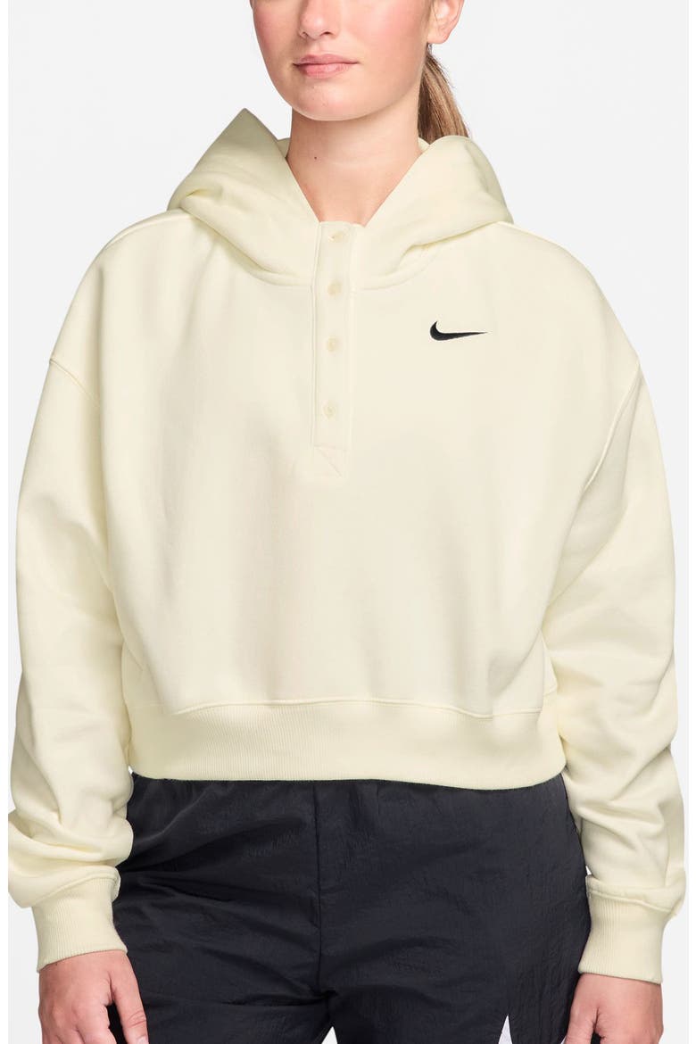 Sportswear Phoenix Fleece Crop Sweatshirt, Main, color, SAIL/ BLACK