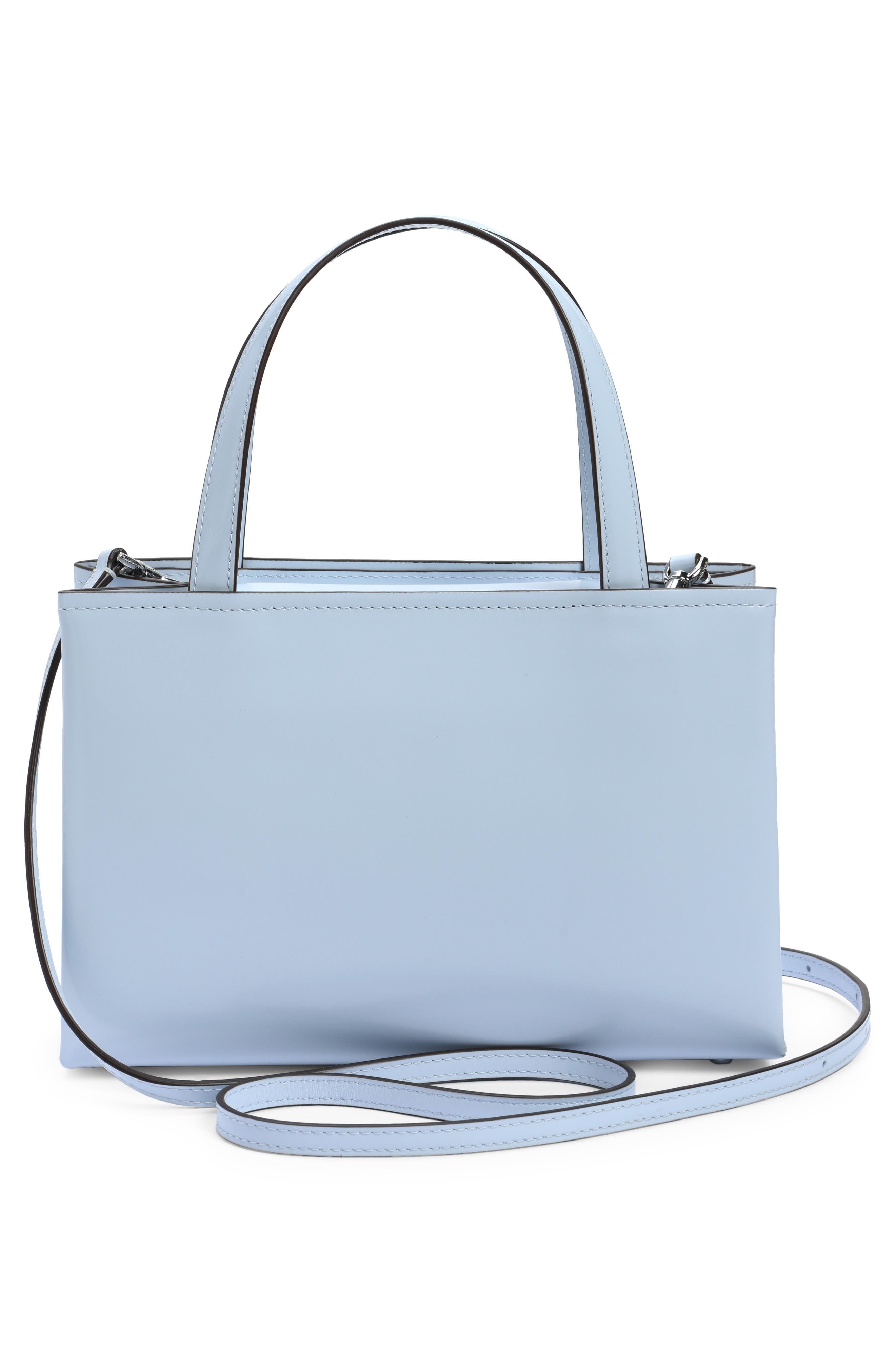 Kate Spade New York sam icon spazzolato small leather tote, Alternate, color, Watercolor Blue