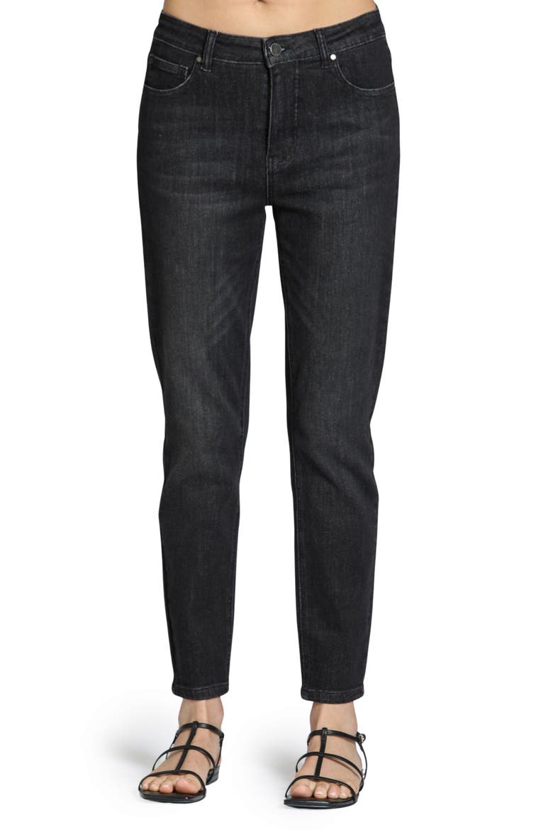 Liberty Ankle Skinny Jeans, Main, color, BLACK