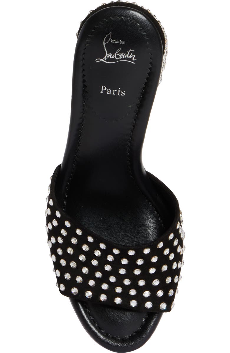 Christian Louboutin Jane Crystal Embellished Slide Sandal, Alternate, color, Black