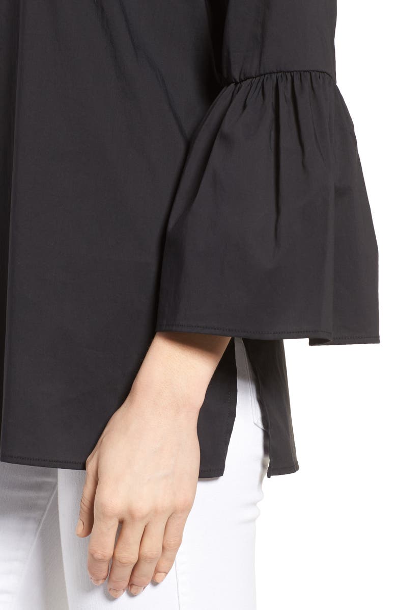 GIBSONLOOK Gibson Bell Sleeve Poplin Top, Alternate, color, 