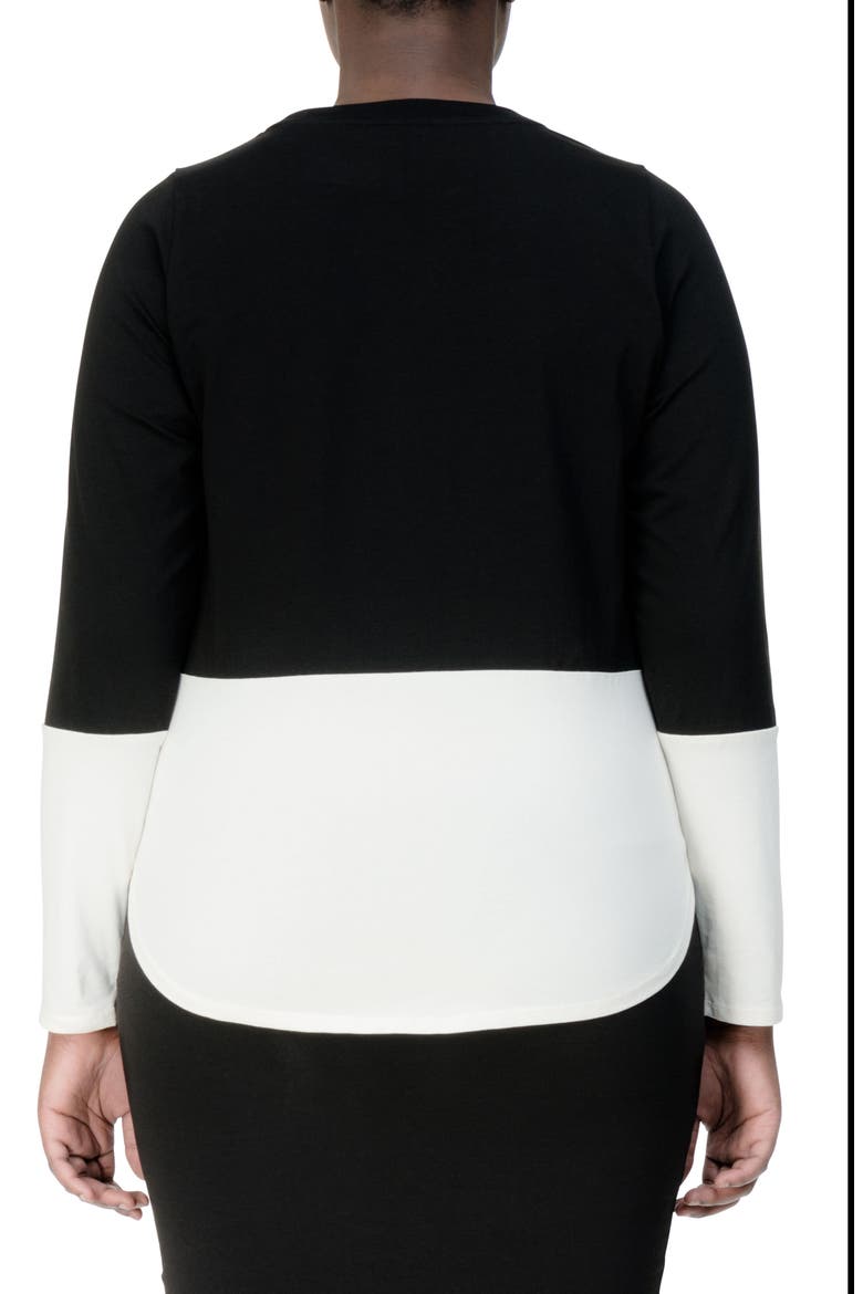 Rhine Colorblock Top, Alternate, color, BLACK/ WHITE