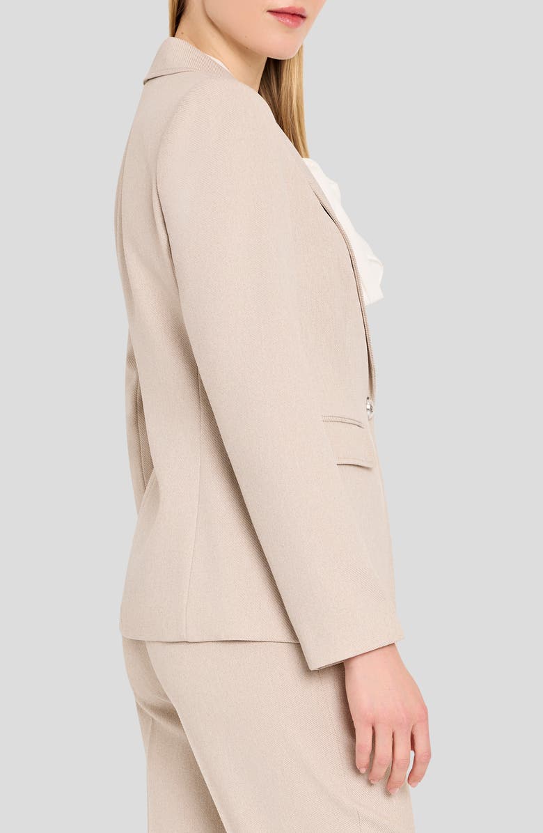 Tahari ASL One-Button Blazer, Alternate, color, Oatmeal