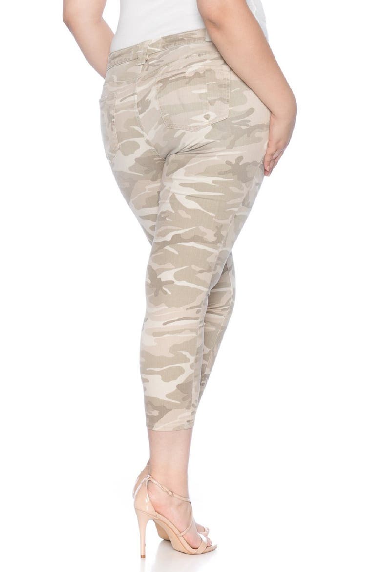 Camo Print Twill Skinny Pants, Alternate, color, CLOUD CAMO