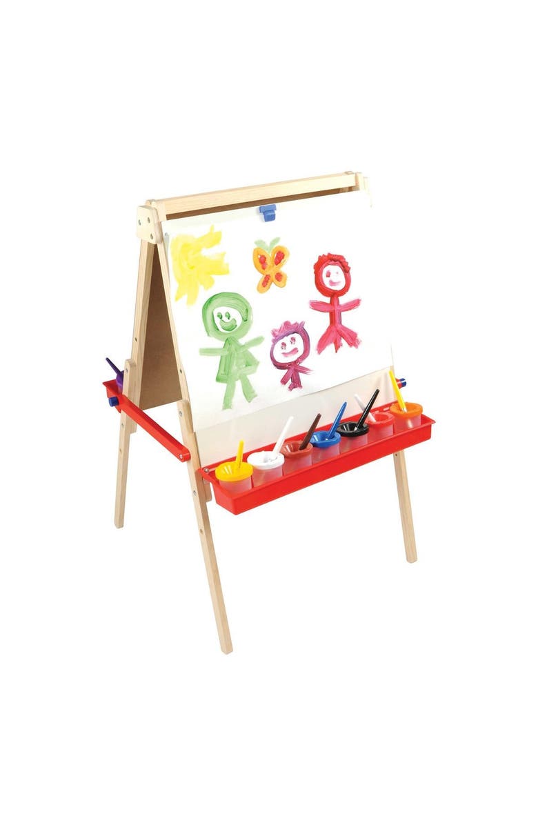 Kaplan Early Learning Company Floor Style Adjustable Height Art Easel, Alternate, color, Beige
