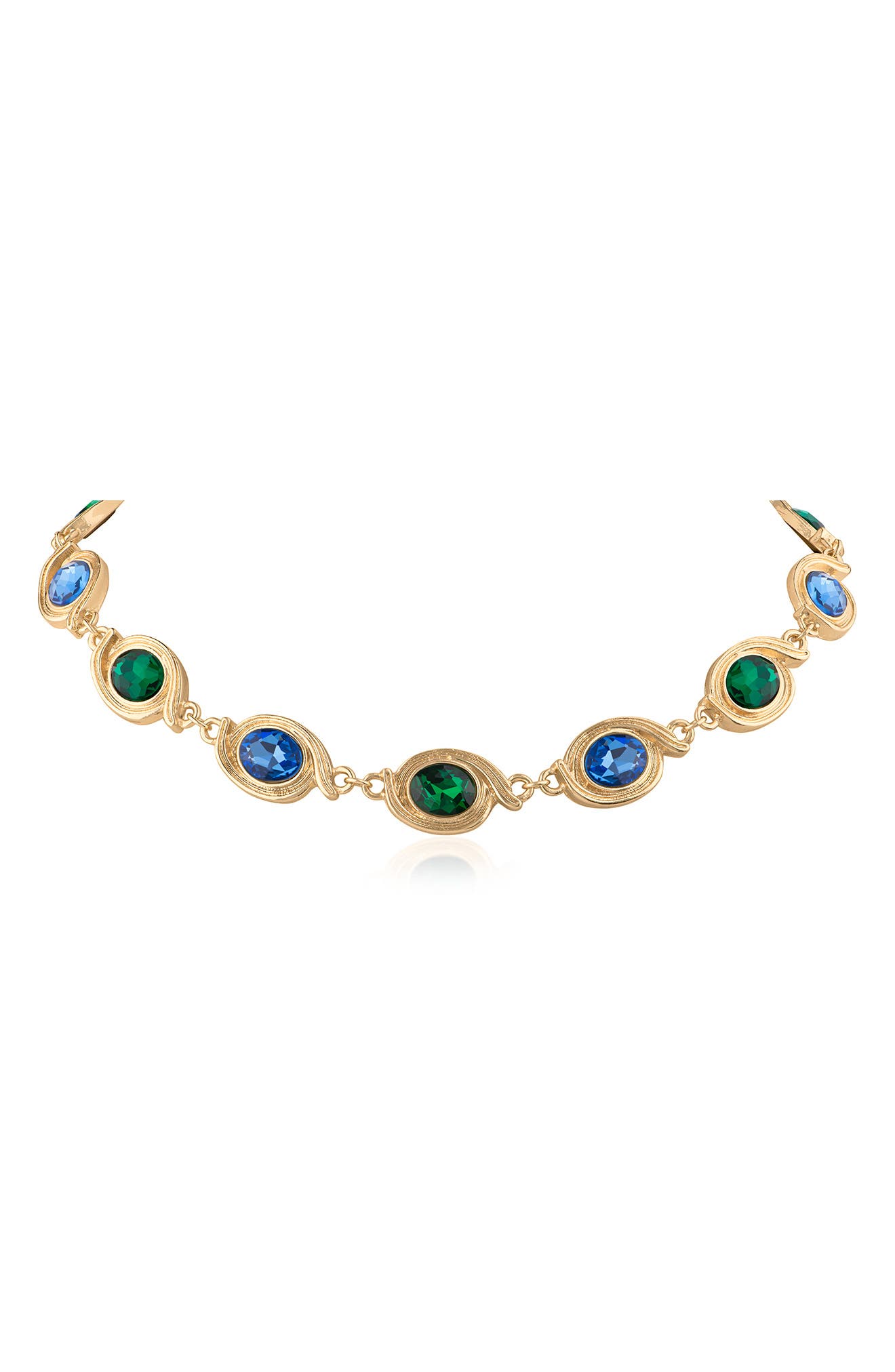 JARDIN Crystal Baroque Link Collar Necklace