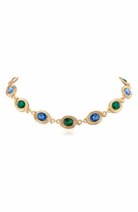JARDIN Crystal Baroque Link Collar Necklace