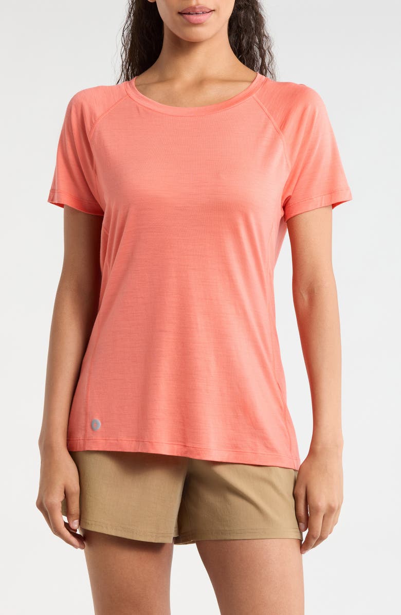 Smartwool Ultralite Crewneck T-Shirt, Main, color, Coral Reef
