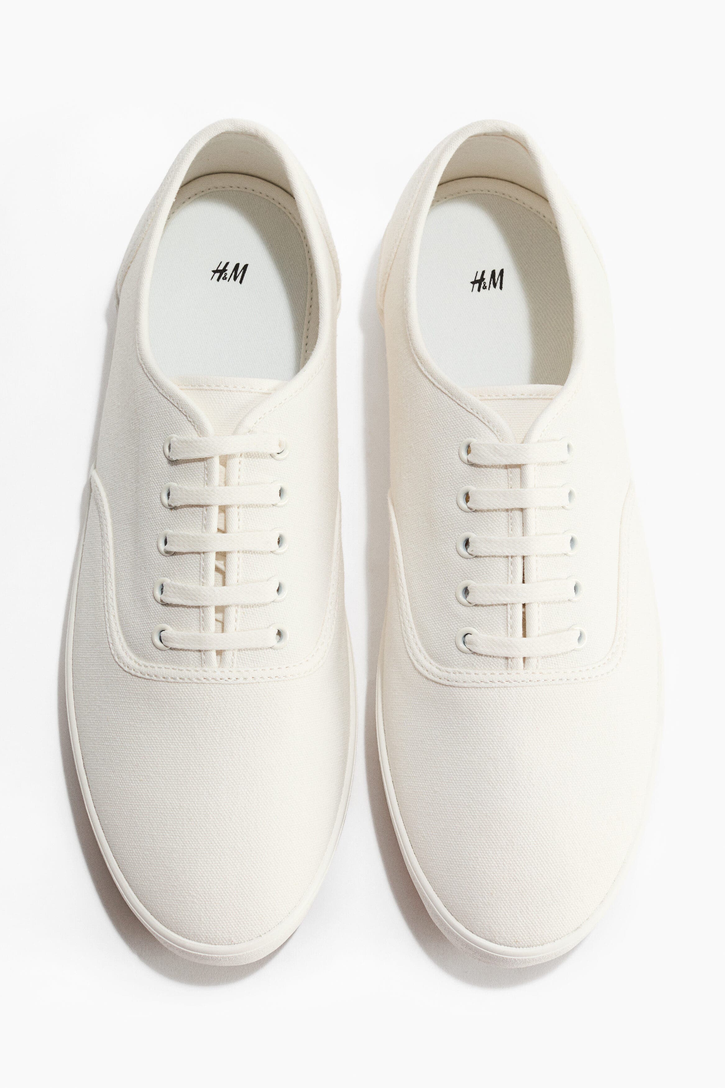 H&M Canvas Trainers, Alternate, color, White
