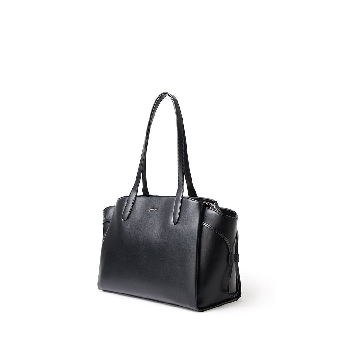 Clothilde - Vegan Suede Tote Bag, Alternate, color, Black