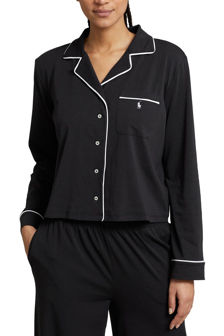 Cotton Blend Pajamas, Alternate, color, ONYX