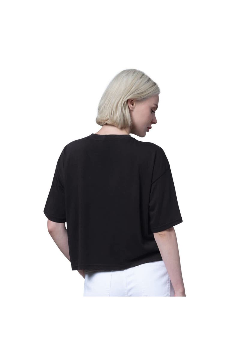 STARTER Women's Starter Black Los Angeles Dodgers Holy Grail Boxy Cropped T-Shirt, Alternate, color, Black