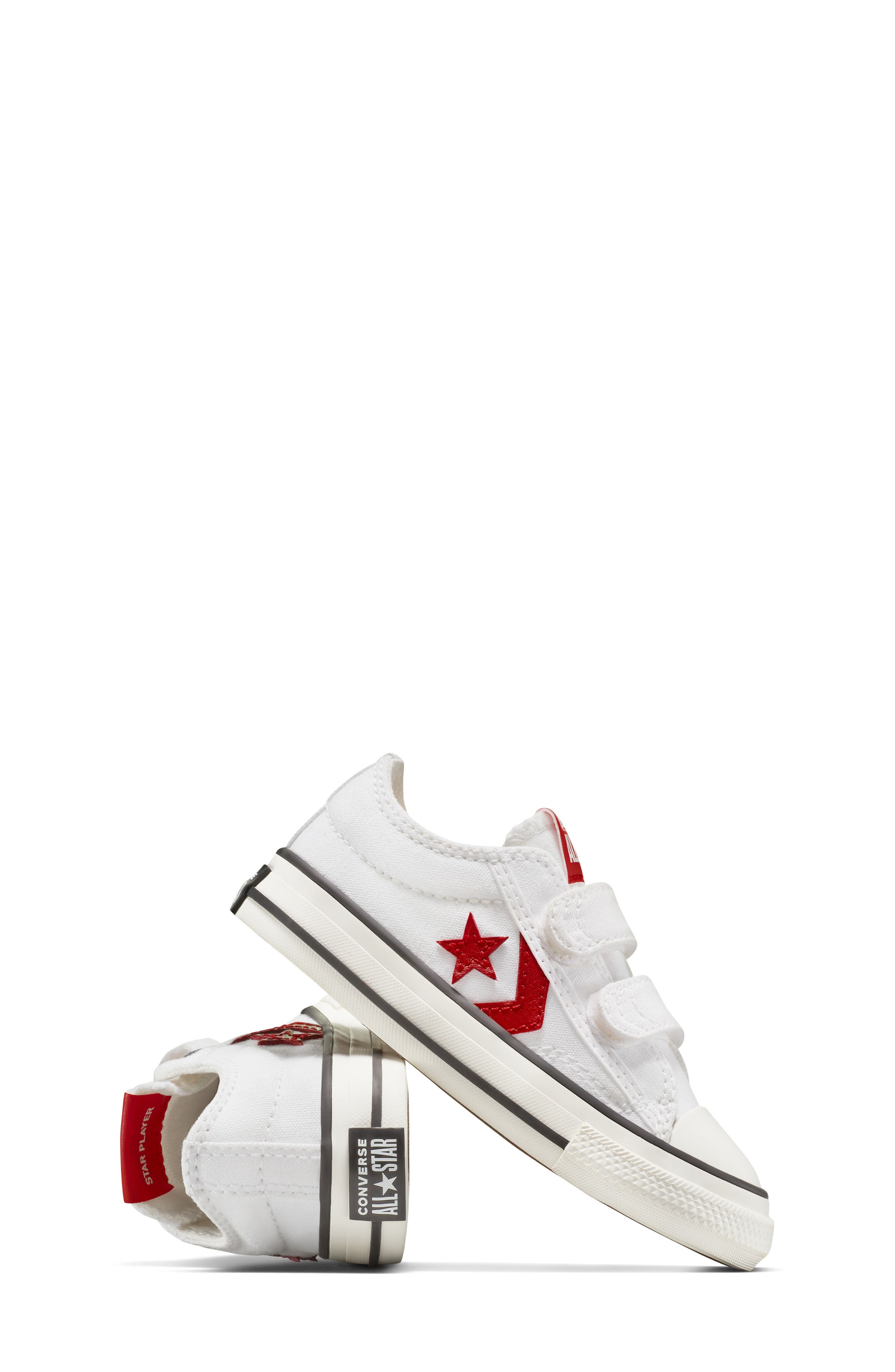 Converse Kids' Star Player 76 2V Oxford Sneaker, Alternate, color, White/ Red/ White