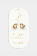 Katie Loxton 'August' Waterproof Gold Birthstone Hoop Earrings