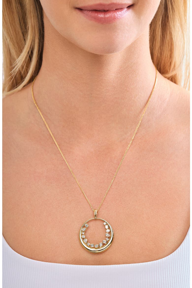 Maya Statement Pendant Necklace (Online Trunk Show), Alternate, color, 18K YELLOW GOLD/ DIAMOND