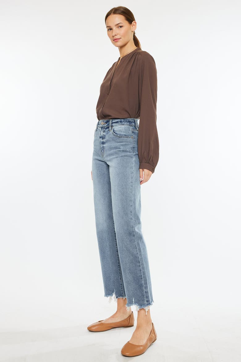 Violet High Rise Slim Wide Leg Jeans, Alternate, color, Light Wash