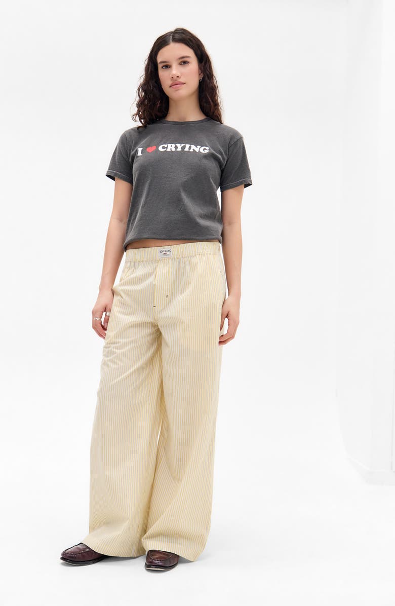 BDG Urban Outfitters Stripe Cotton Straight Leg Pants, Alternate, color, 