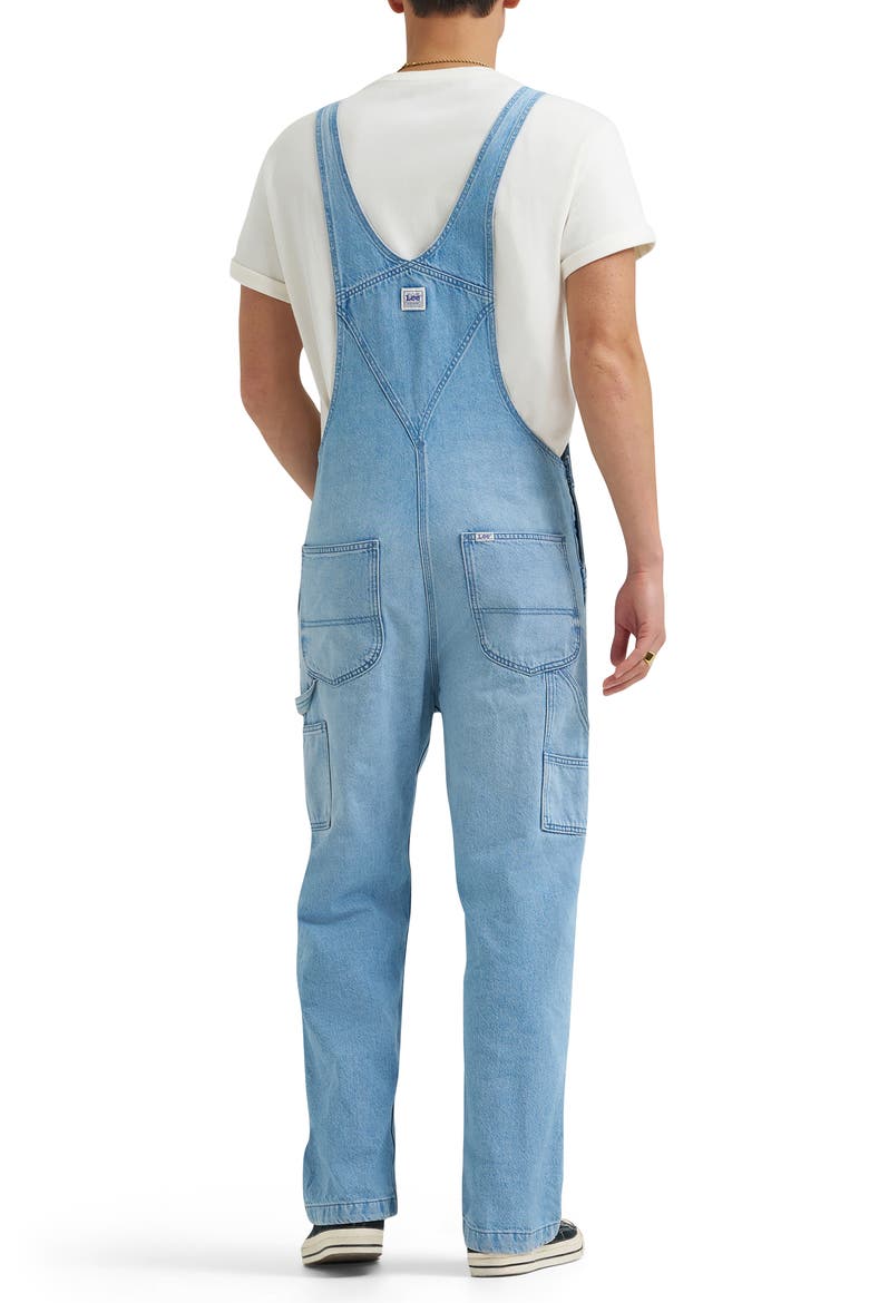Cotton Denim Bib Overalls, Alternate, color, JUST ME