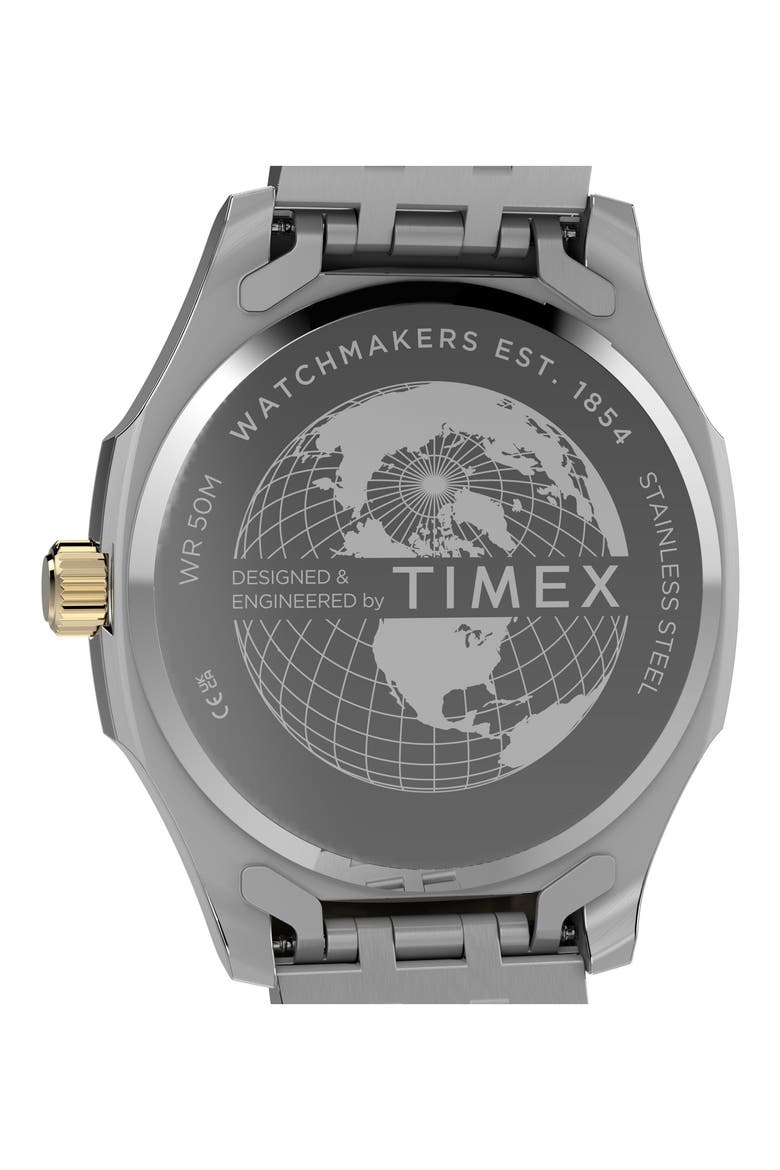 Marquis Croc-Embossed Leather Strap Watch, Alternate, color, SILVER