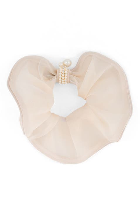 Organza silk scrunchie