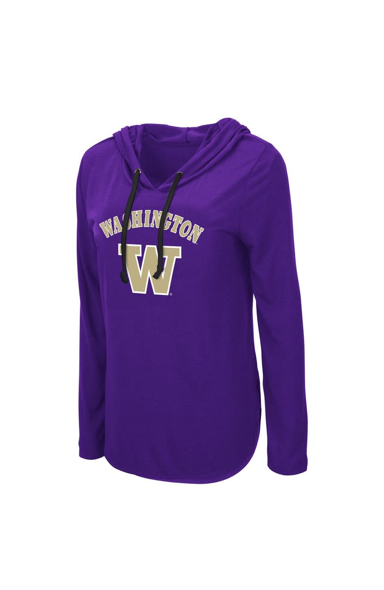 COLOSSEUM Women's Colosseum Purple Washington Huskies My Lover Lightweight Hooded Long Sleeve T-Shirt, Alternate, color,