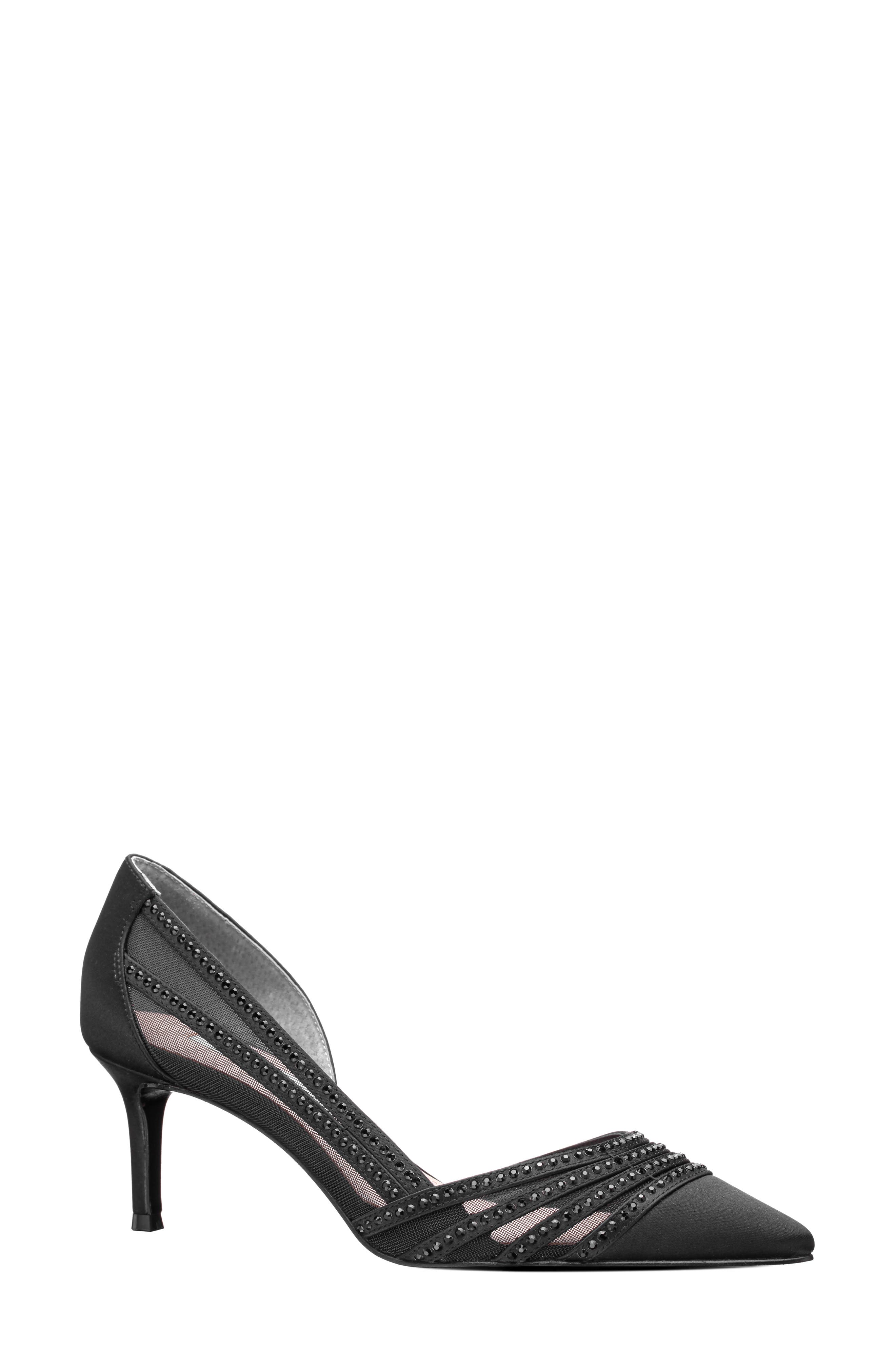 Nina Noreen Pointed Toe Half d'Orsay Pump, Main, color, 