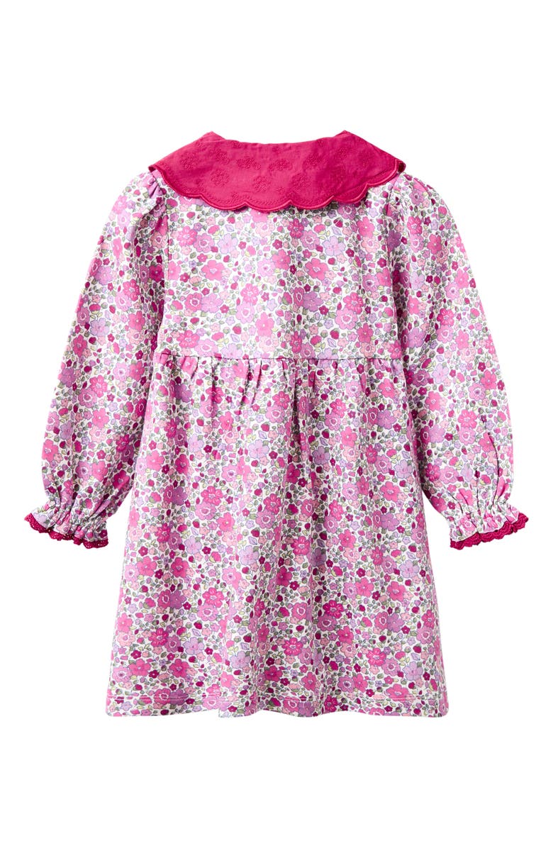 JOJO MAMAN BEBE Floral Broderie Anglaise Collar Dress, Alternate, color, Plum