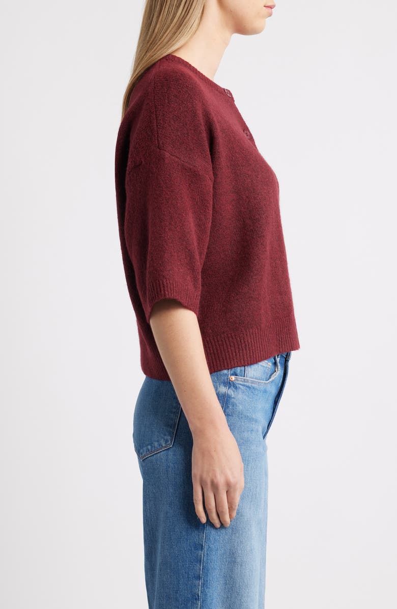 Petal & Pup Lilith Elbow Sleeve Cardigan, Alternate, color, Wine