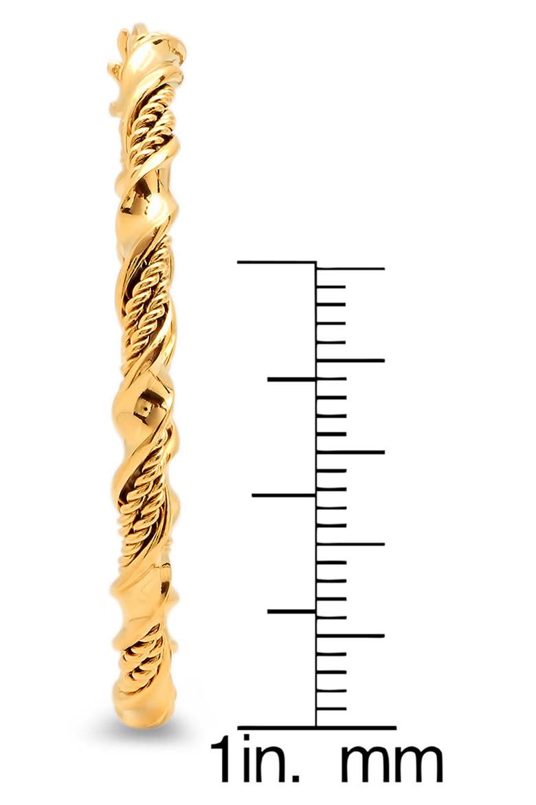 18K Gold Plated Stainless Steel Twisted Hoop Earrings, Alternate, color, GOLD