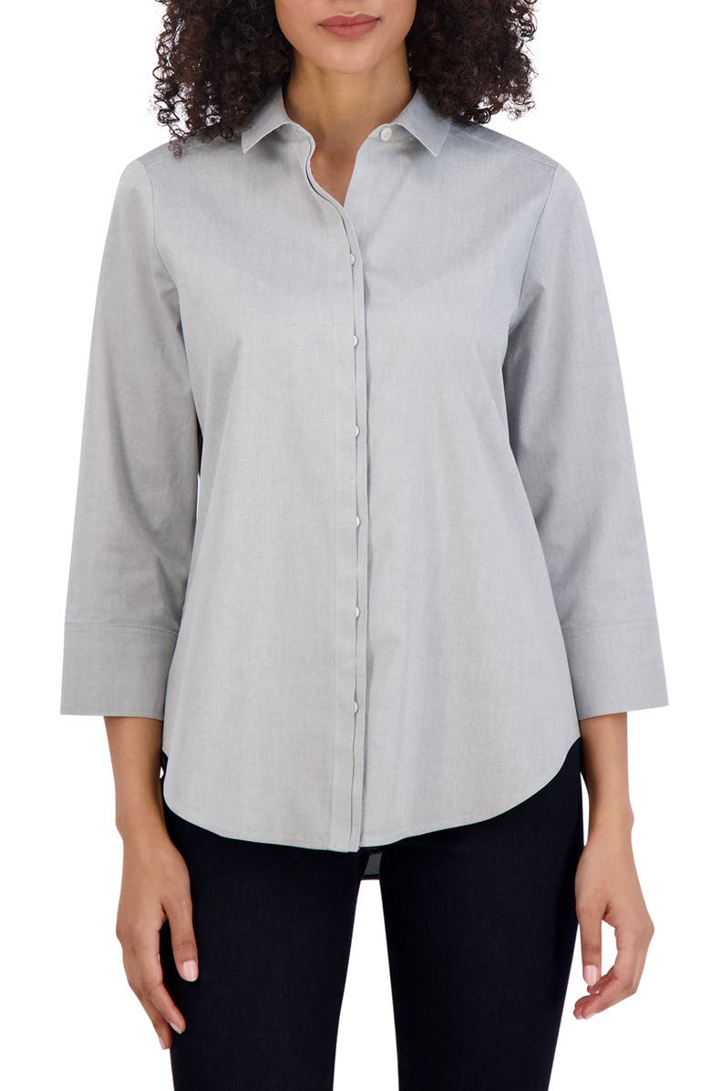 Foxcroft Charlie Cotton Button-Up Shirt, Main, color, 
