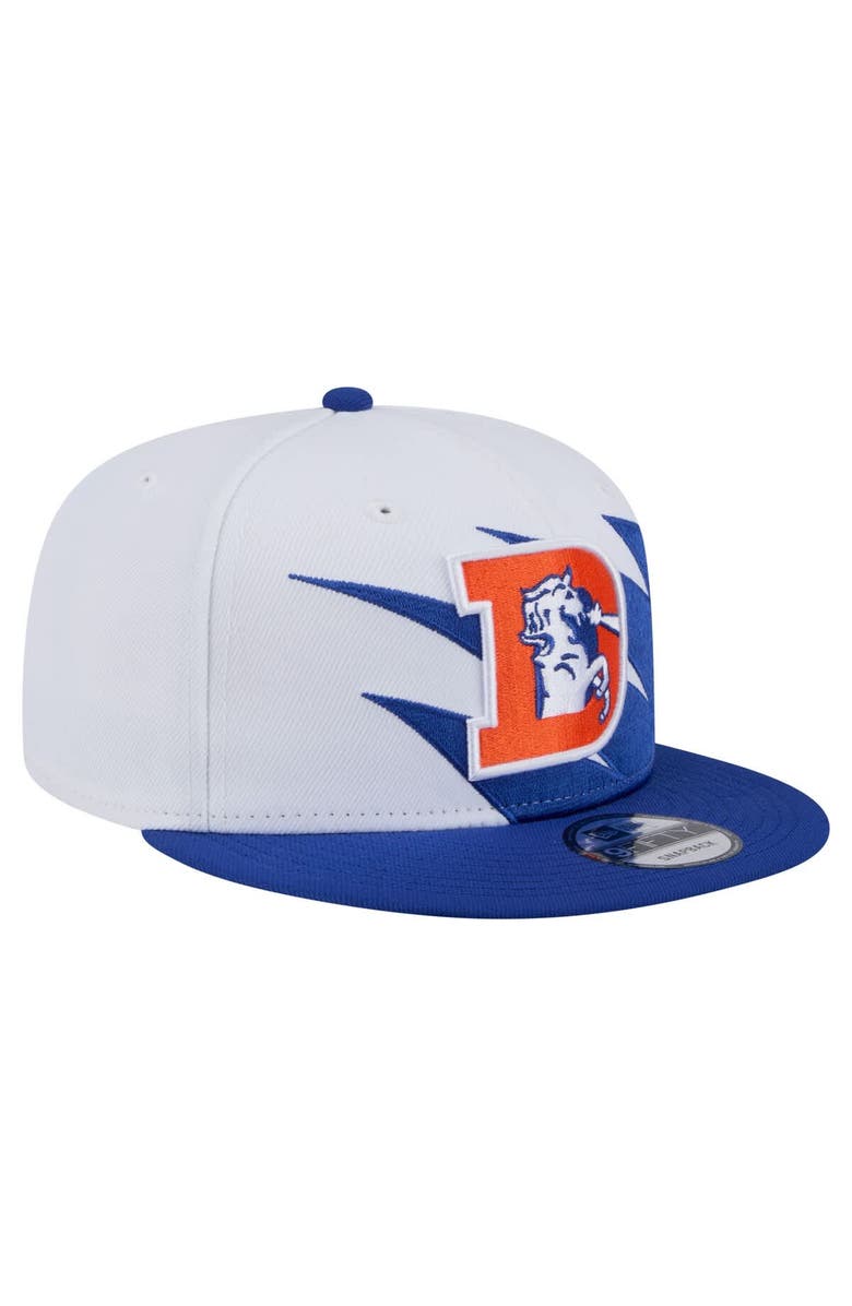 New Era Men's New Era Royal Denver Broncos Throwback Jagged 9FiFTY Snapback Hat, Alternate, color, 