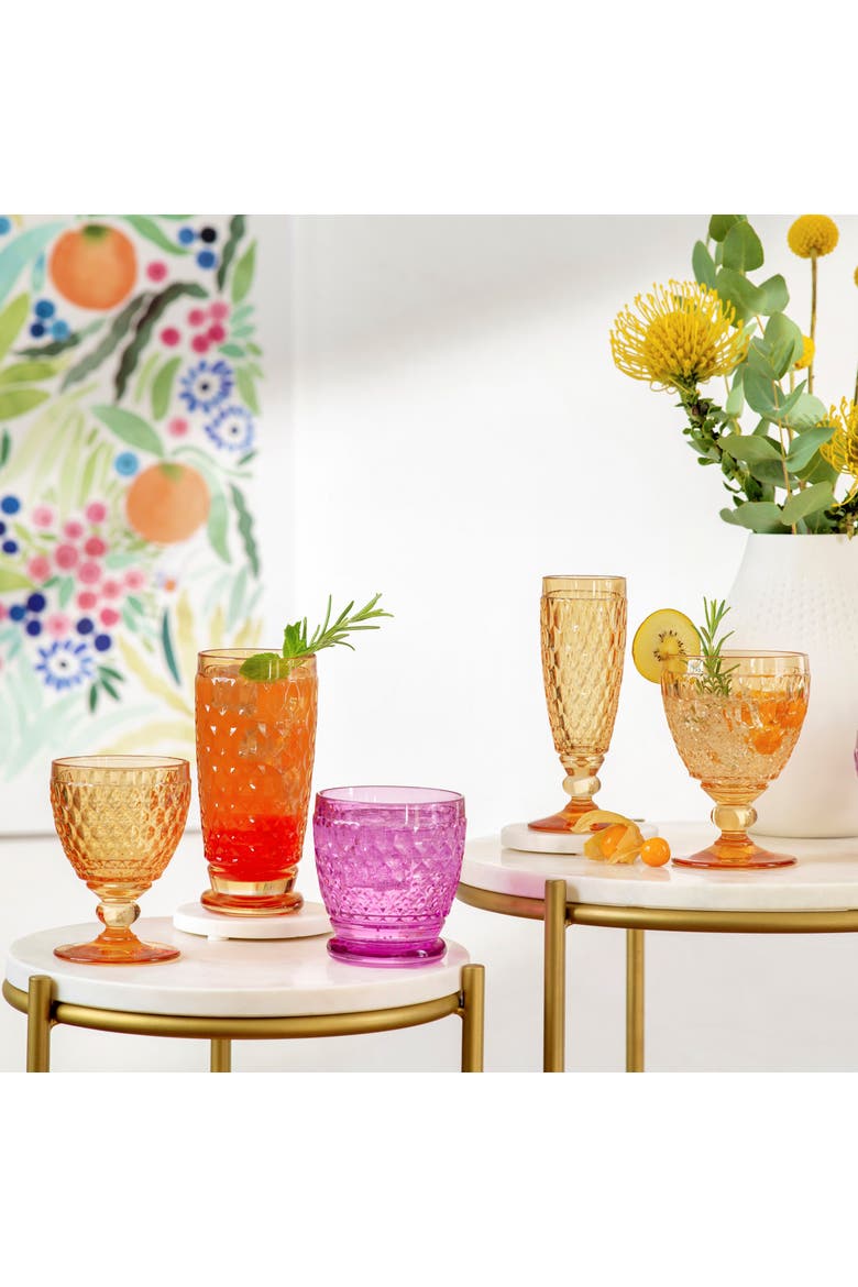Boston Water Goblet Set of 4, Alternate, color, saffron