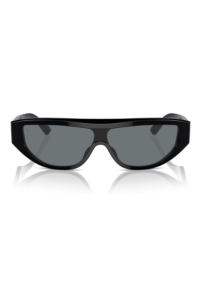 125mm Rectangular Shield Sunglasses, Main, color, BLACK / GREY