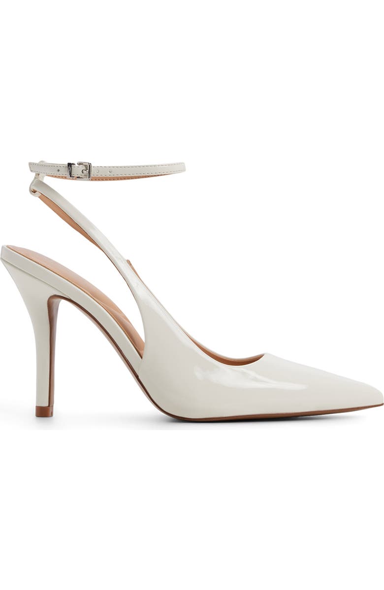ALDO Nikoletta Pointed Toe Ankle Strap Pump, Alternate, color, Other White