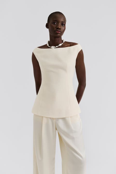 Diora Half Off Shoulder Top