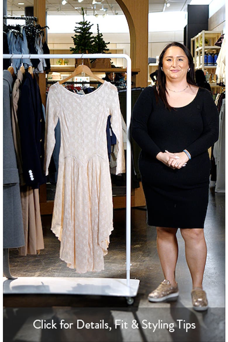 Dial for Drama Floral Mesh Lace Long Sleeve Nightgown video