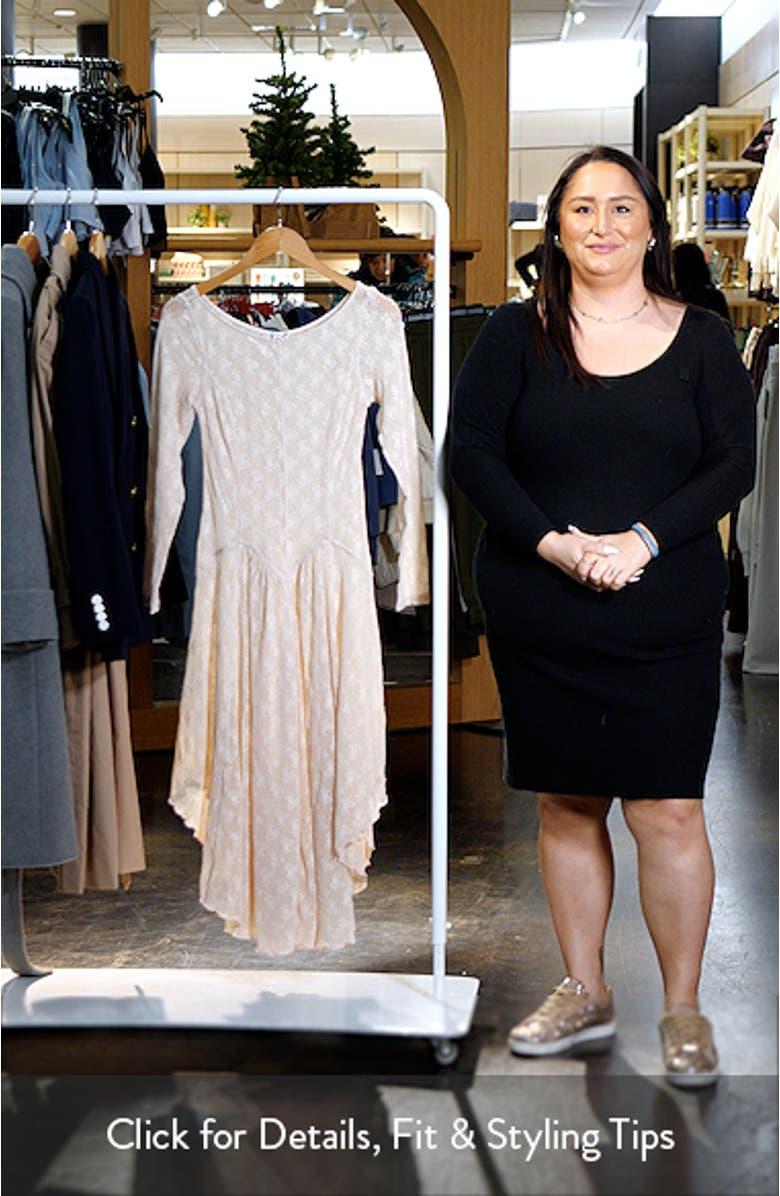 Dial for Drama Floral Mesh Lace Long Sleeve Nightgown, sales video thumbnail