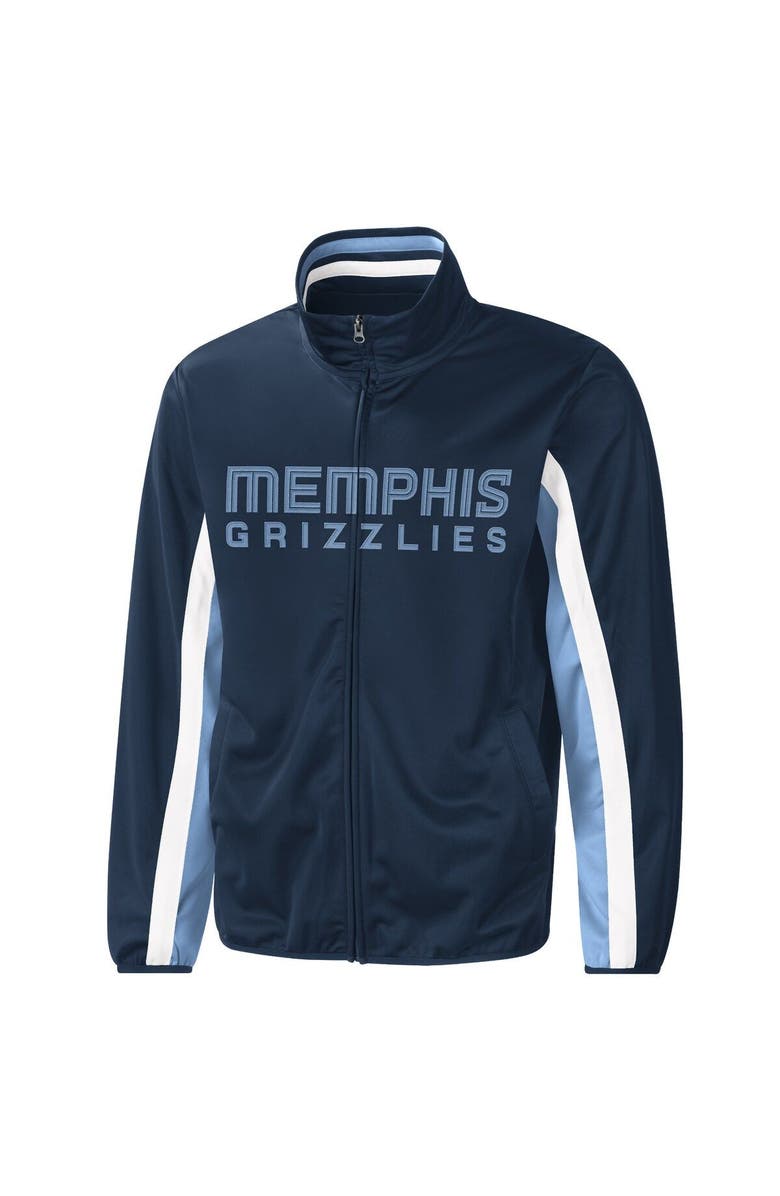 G-III SPORTS BY CARL BANKS Men's G-III Sports by Carl Banks Navy Memphis Grizzlies Contender Wordmark Full-Zip Track Jacket, Alternate, color, Navy