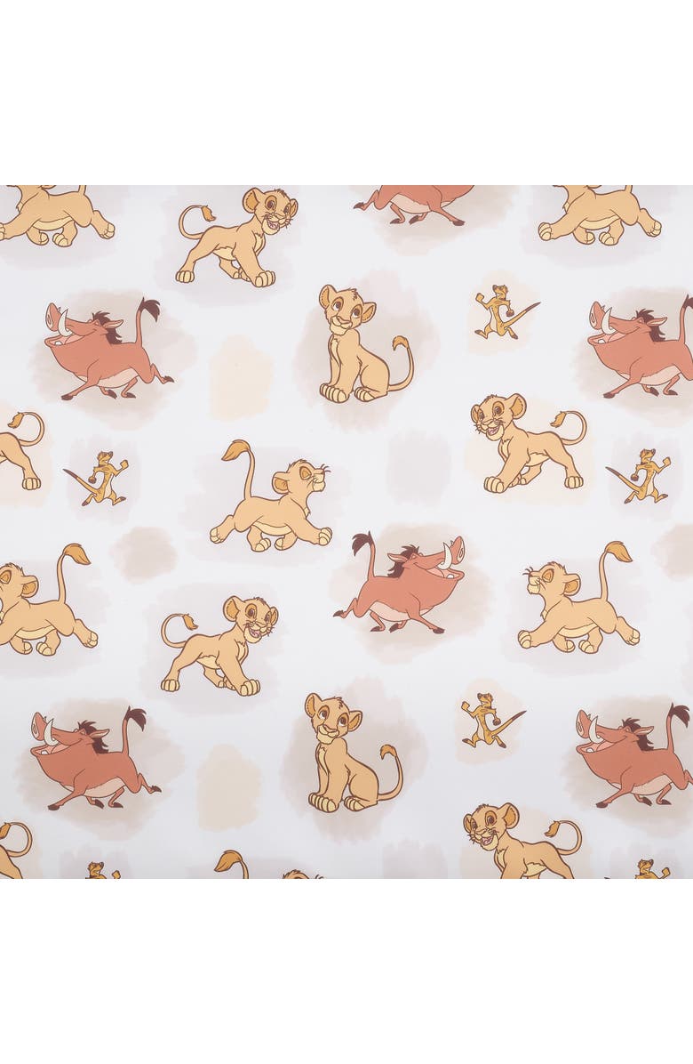 Lambs & Ivy Lion King Safari Fitted Crib Sheet, Alternate, color, White